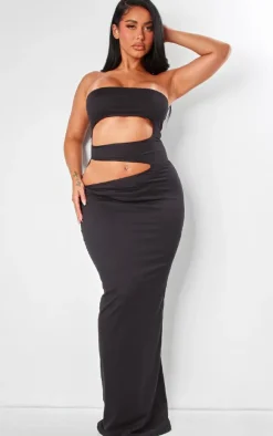 Shape Sculpted Bandeau Cut Out Maxi Dress-PrettyLittleThing Online