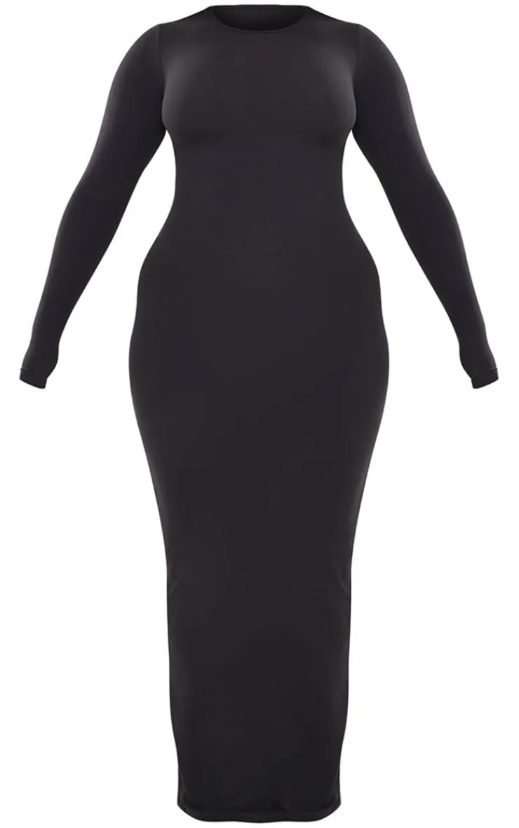 PrettyLittleThing Snatched*Shape Sculpted Long Sleeve Maxi Dress