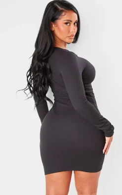 Shape Sculpted Long Sleeve Bodycon Dress-PrettyLittleThing Discount