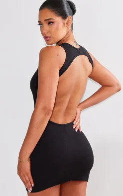Shape Sculpted Open Back Bodycon Dress-PrettyLittleThing Online