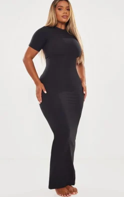 PrettyLittleThing Snatched*Shape Sculpted Short Sleeve Maxi Dress