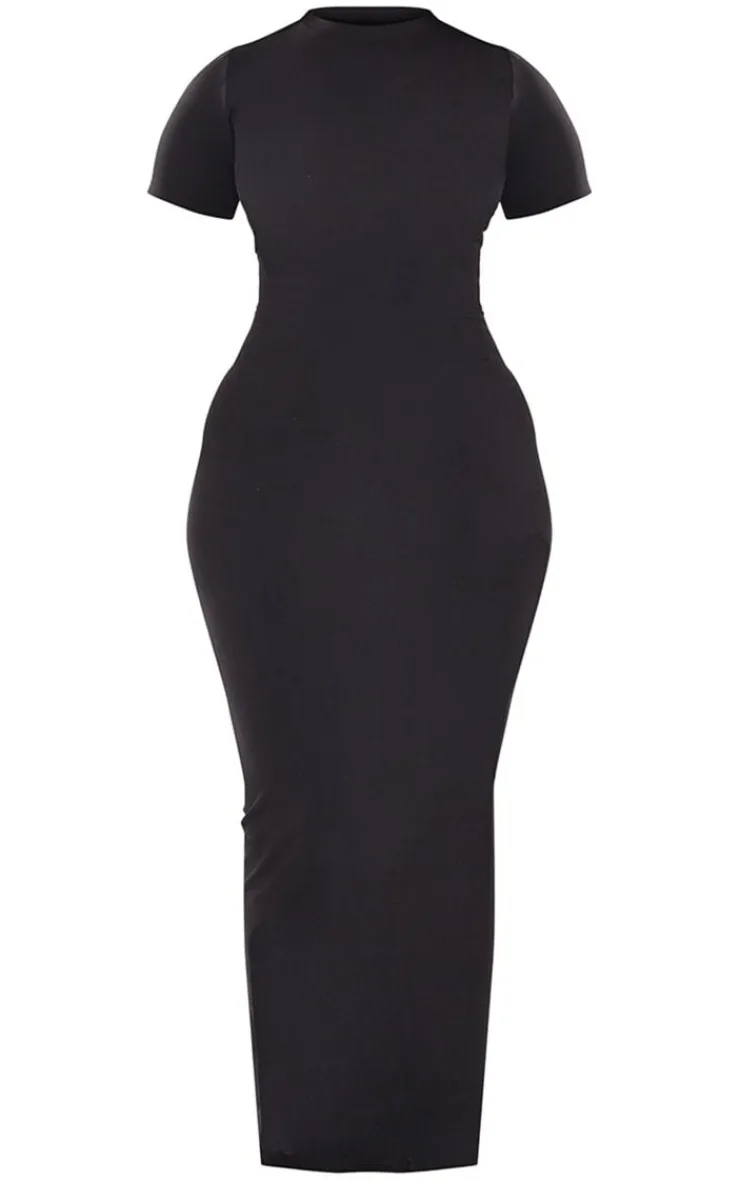PrettyLittleThing Snatched*Shape Sculpted Short Sleeve Maxi Dress