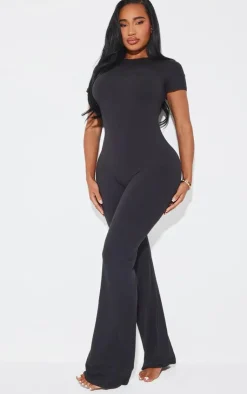 PrettyLittleThing Christmas Shop*Shape Sculpted Short Sleeve Jumpsuit