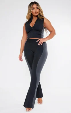 PrettyLittleThing Shape Seamless Contrast High Waist Leggings Black