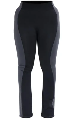 PrettyLittleThing Shape Seamless Contrast High Waist Leggings Black