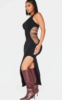 Shape Seamless Ladder Cut Out Halterneck Midaxi Dress-PrettyLittleThing Hot