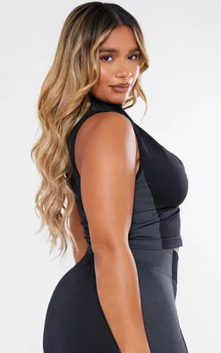 PrettyLittleThing Workout Tops*Shape Seamless Zip Through Sleeveless Top