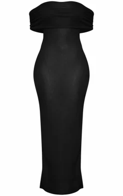 Shape Sheer Mesh Bardot Sleeveless Maxi Dress-PrettyLittleThing Discount