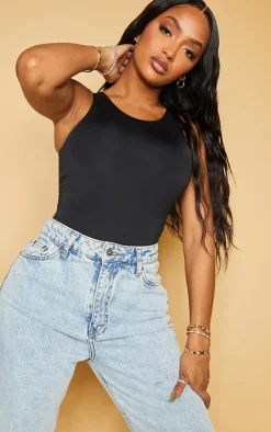 PrettyLittleThing Sleeveless Tops*Shape Sleeveless Slinky Bodysuit