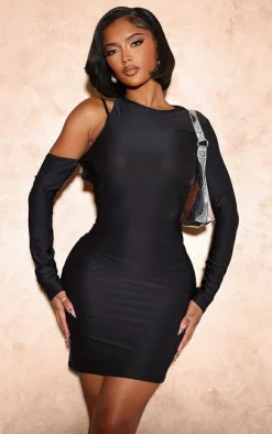 Shape Slinky Cut Out Detail Back Bodycon Dress-PrettyLittleThing Sale