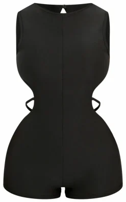 PrettyLittleThing Unitards*Shape Slinky Cut Out Back Ring Detail Unitard