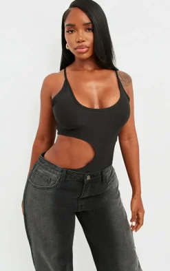 Shape Slinky Cut Out Bodysuit-PrettyLittleThing Online