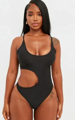 Shape Slinky Cut Out Bodysuit-PrettyLittleThing Online