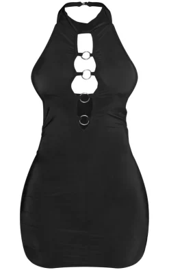 Shape Slinky Ring Detail Racer Neck Bodycon Dress-PrettyLittleThing Sale