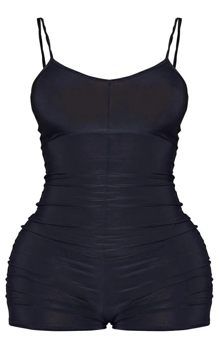 PrettyLittleThing Unitards*Shape Slinky Strappy Scoop Neck Unitard