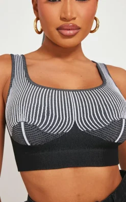 PrettyLittleThing Bralets*Shape Snatched Rib Contrast Bralet