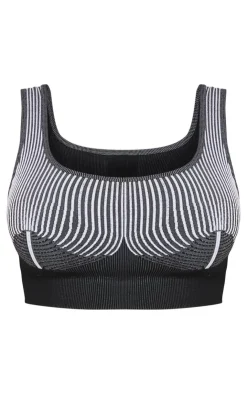 PrettyLittleThing Bralets*Shape Snatched Rib Contrast Bralet