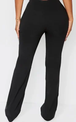 Outlet PrettyLittleThing Shape Stretch Buckle Straight Leg Pants Black