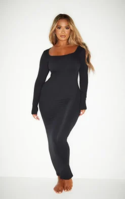 Shape Stretch Seamless Long Sleeve Maxi Dress-PrettyLittleThing Best