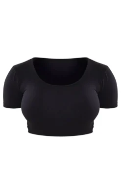 PrettyLittleThing Snatched*Shape Stretch Seamless Scoop Neck Crop T Shirt