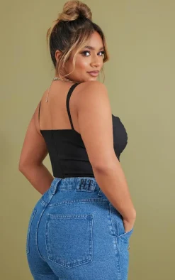 PrettyLittleThing Corsets*Shape Stretch Woven Suspender Detail Corset Top