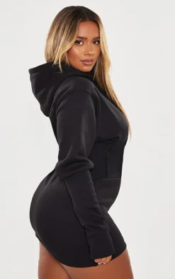 PrettyLittleThing Sweater Dresses*Shape Sweat Corset Detail Sweater Dress