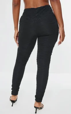 Best PrettyLittleThing Shape Textured Cut Out Leggings Black