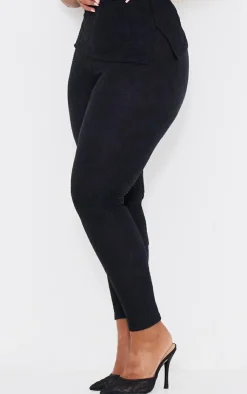 Best PrettyLittleThing Shape Textured High Waisted Leggings Black
