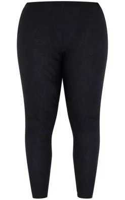 Best PrettyLittleThing Shape Textured High Waisted Leggings Black