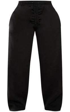 Shape Black Wide Leg Ruched Waist Sweatpants
