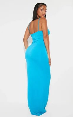 Shape Blue Jersey Strappy Maxi Dress-PrettyLittleThing Sale