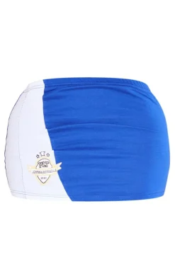 PrettyLittleThing Shape Motorcross Micro Mini Skirt Blue
