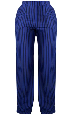 Shape Blue Striped Wide Leg Pants