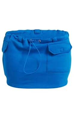 Clearance PrettyLittleThing Shape Toggle Waist Pocket Detail Mini Skirt Blue