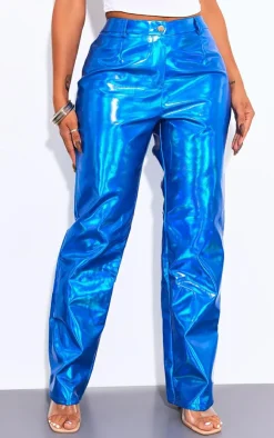 Shape Metallic Straight Leg Pants-PrettyLittleThing Hot