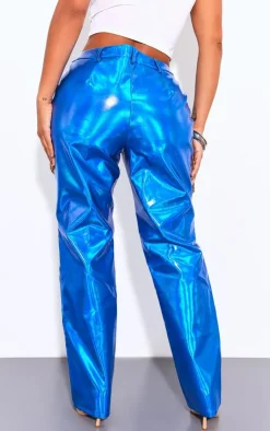 Shape Metallic Straight Leg Pants-PrettyLittleThing Hot