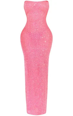 Shape Sequin Bandeau Maxi Dress-PrettyLittleThing Hot