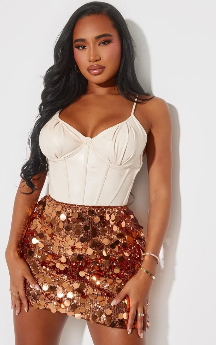Shape Disc Sequin Mini Skirt-PrettyLittleThing Discount