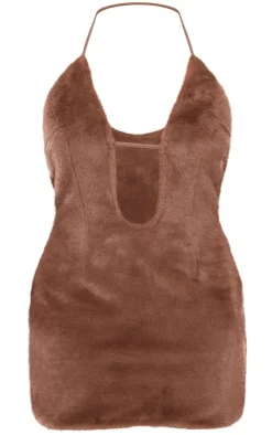 Shape Fur Cut Out Bodycon Dress-PrettyLittleThing Clearance