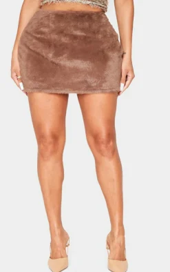 Shape Fur Mini Skirt-PrettyLittleThing New