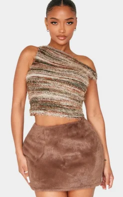 Shape Fur Mini Skirt-PrettyLittleThing New