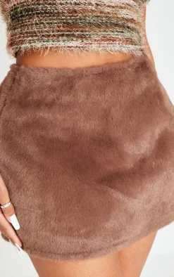 Shape Fur Mini Skirt-PrettyLittleThing New