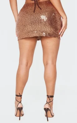 Shape Sequin Low Rise Mini Skirt-PrettyLittleThing