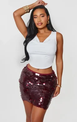 Shape Disc Sequin Micro Mini Skirt-PrettyLittleThing Hot