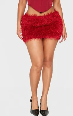 Shape Low Rise Faux Feather Tassel Mini Skirt-PrettyLittleThing Best