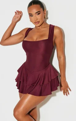 Shape Ruffle Romper-PrettyLittleThing Discount
