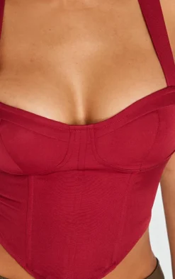 PrettyLittleThing Corsets*Shape Woven Corset Crop Top