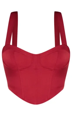 PrettyLittleThing Corsets*Shape Woven Corset Crop Top