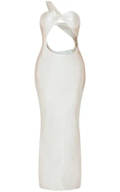 Shape Wet Look Cut Out Fishtail Maxi Dress-PrettyLittleThing New