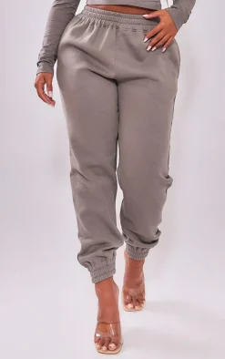 Sale PrettyLittleThing Shape High Waisted Cuffed Sweatpants Charcoal